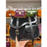 Thickened oil-waxed vegetable-tanned leather women's shoulder bag
